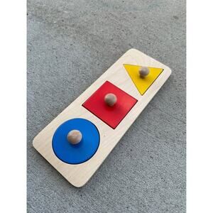 Monti Kids Montessori wooden puzzle baby Toy
